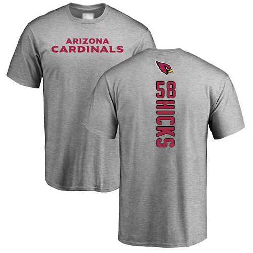 Arizona Cardinals Men Ash Jordan Hicks Backer NFL Football #58 T Shirt